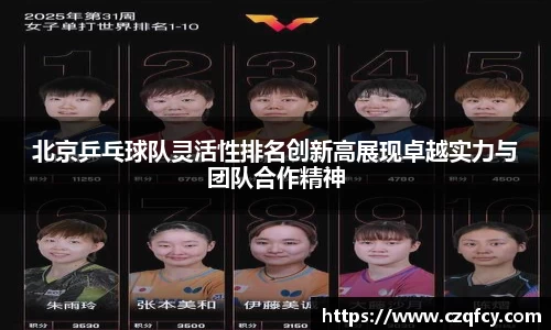 北京乒乓球队灵活性排名创新高展现卓越实力与团队合作精神